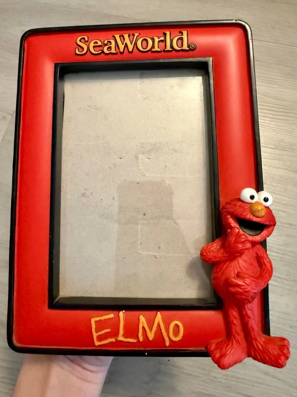 Vintage Red Sesame Street ELMO SeaWorld Picture Frame (Fits 4